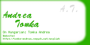 andrea tomka business card